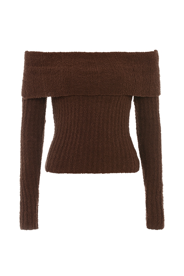 Saffron  Chocolate Soft Boucle Knit Top — image 11