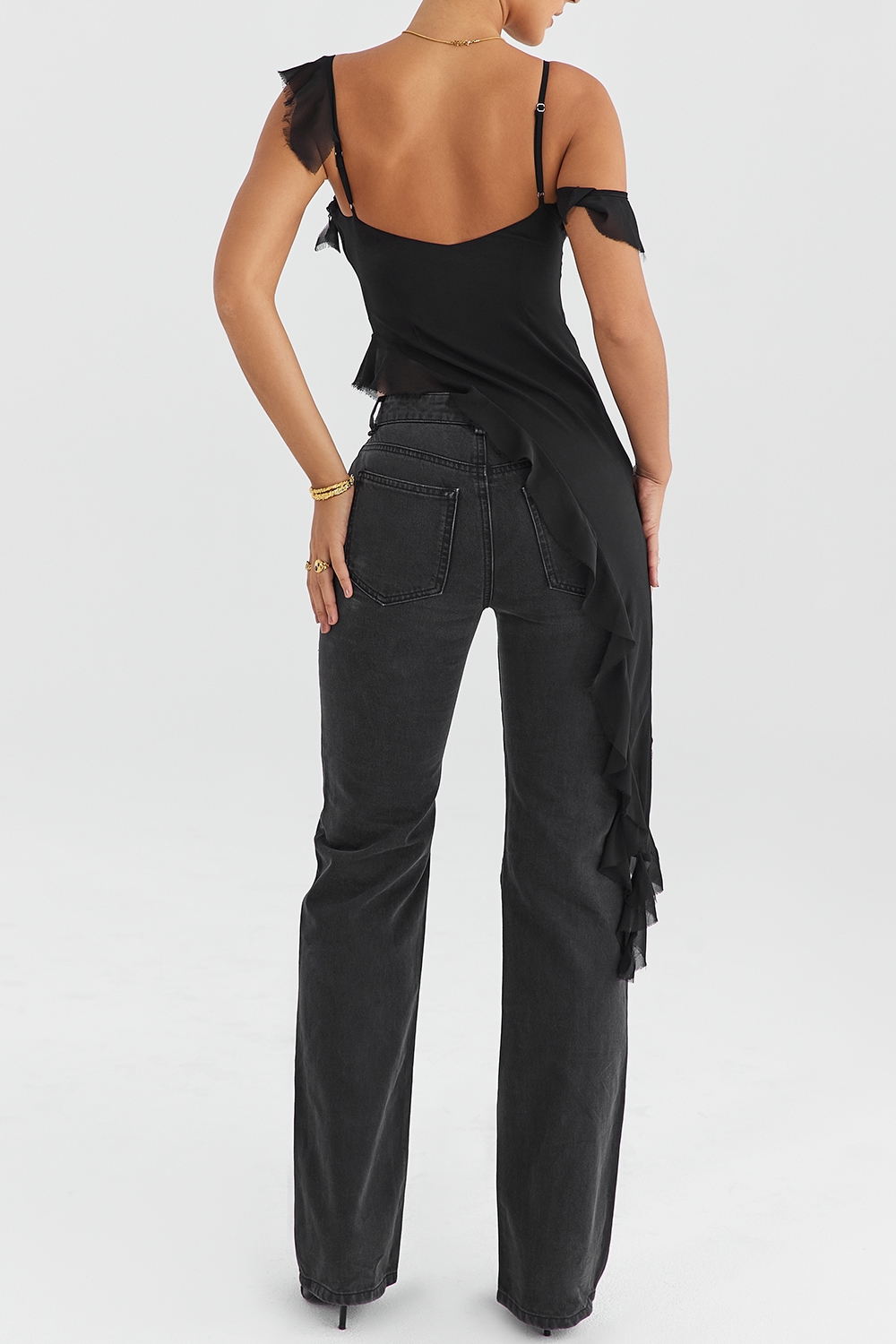 Mistress Rocks Black Straight Leg Jeans - SALE — image 6