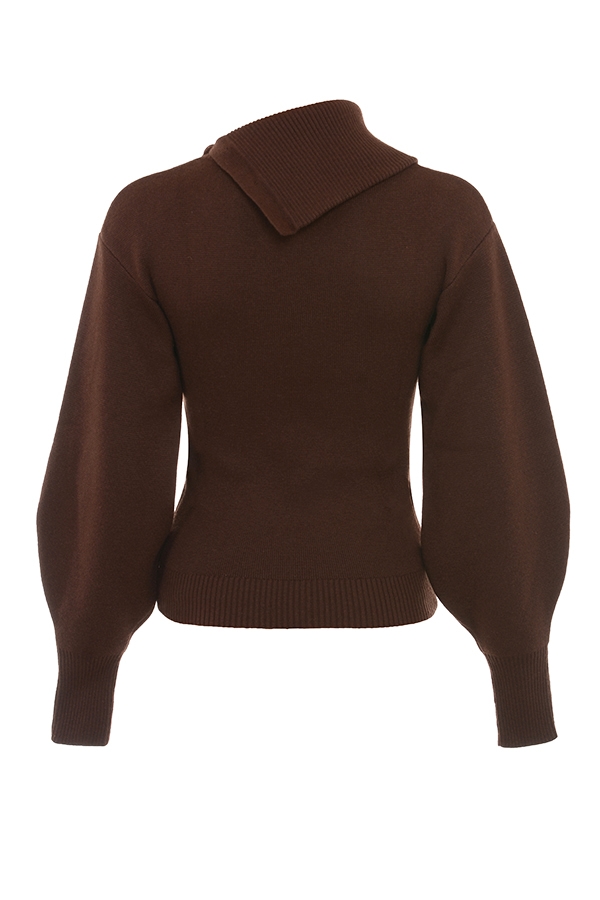 Adelita  Chocolate Cashmere Blend Sweater — image 12