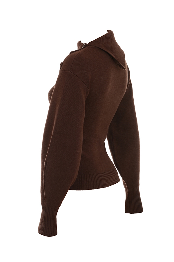 Adelita  Chocolate Cashmere Blend Sweater — image 11