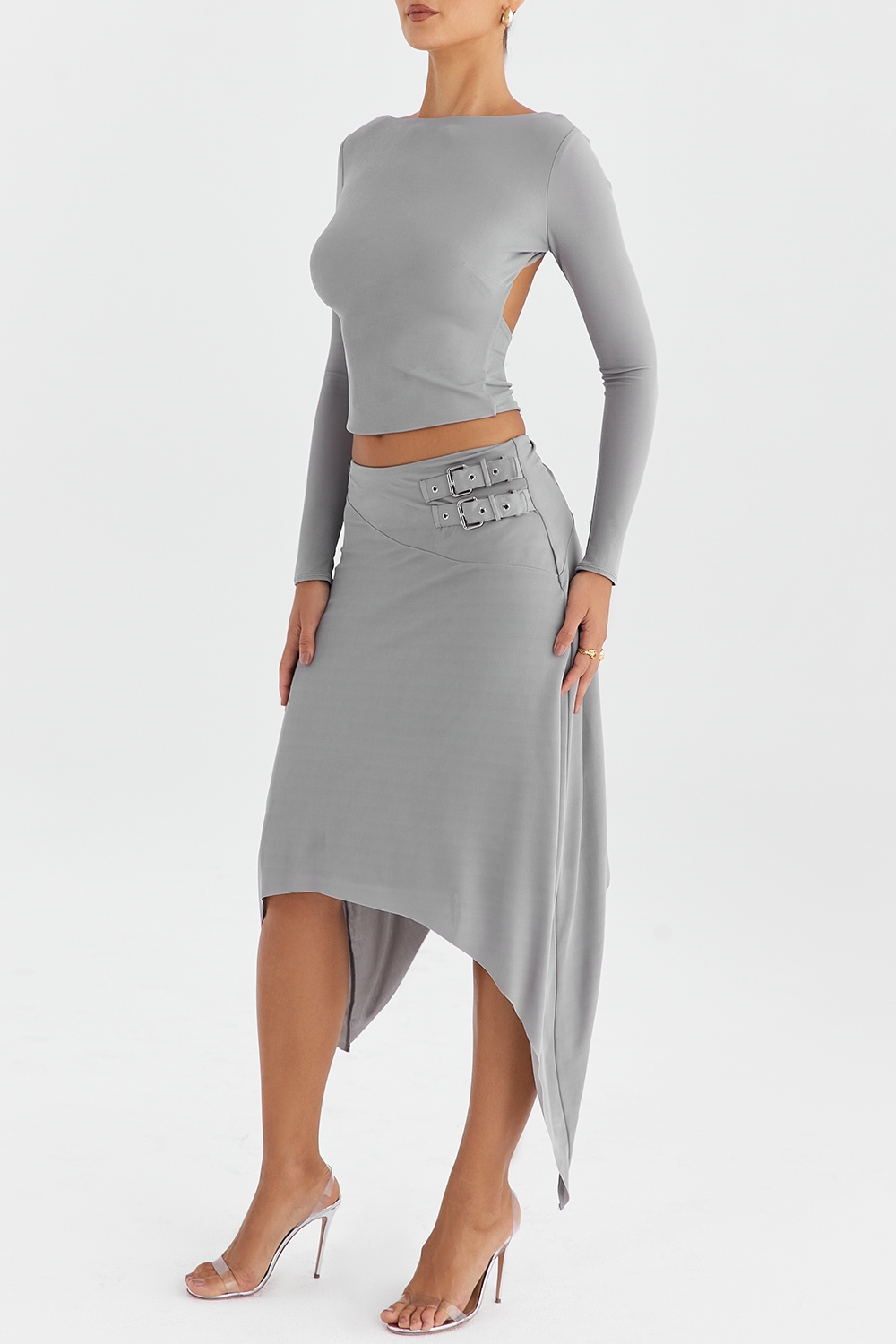Mistress Rocks Steel Belted Midi Skirt - SALE — image 7
