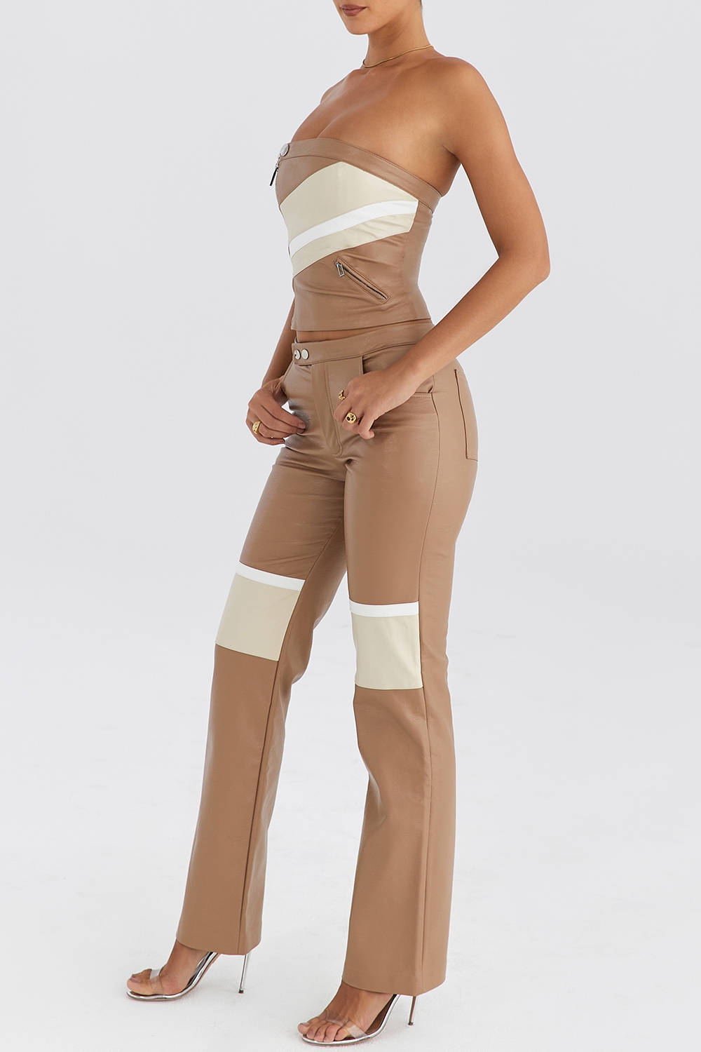 Mistress Rocks Nutmeg Vegan Leather Trousers - SALE — image 6