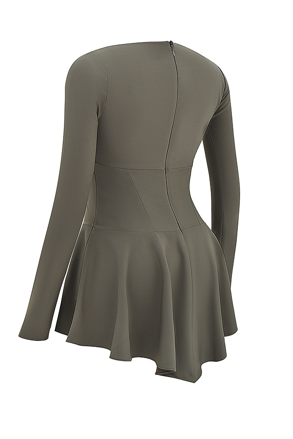 Mistress Rocks Moss Asymmetric Mini Dress - SALE — image 13