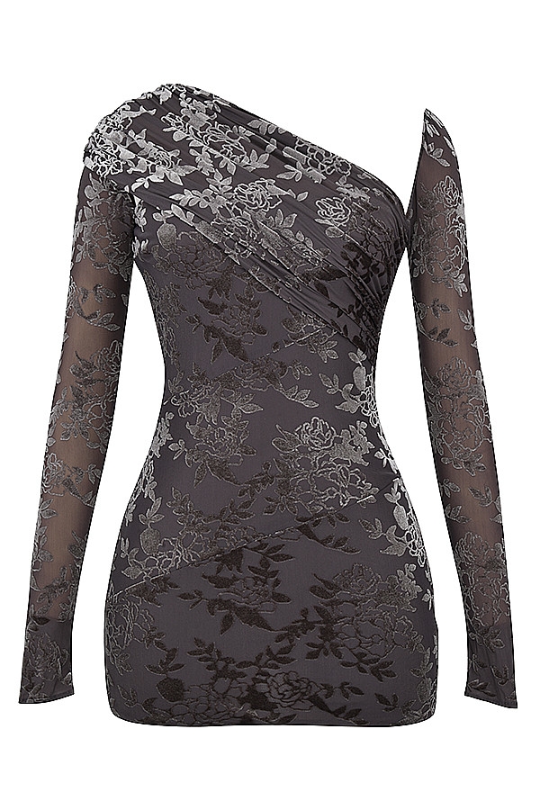 Mistress Rocks Slate Devore Mini Dress - SALE — image 12