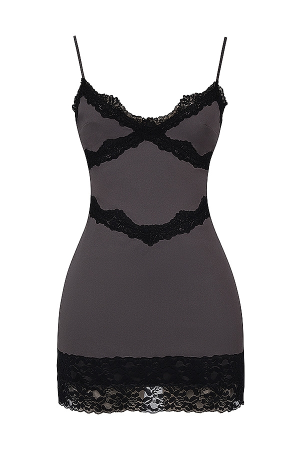 Mistress Rocks Slate & Black Mini Dress - SALE — image 13