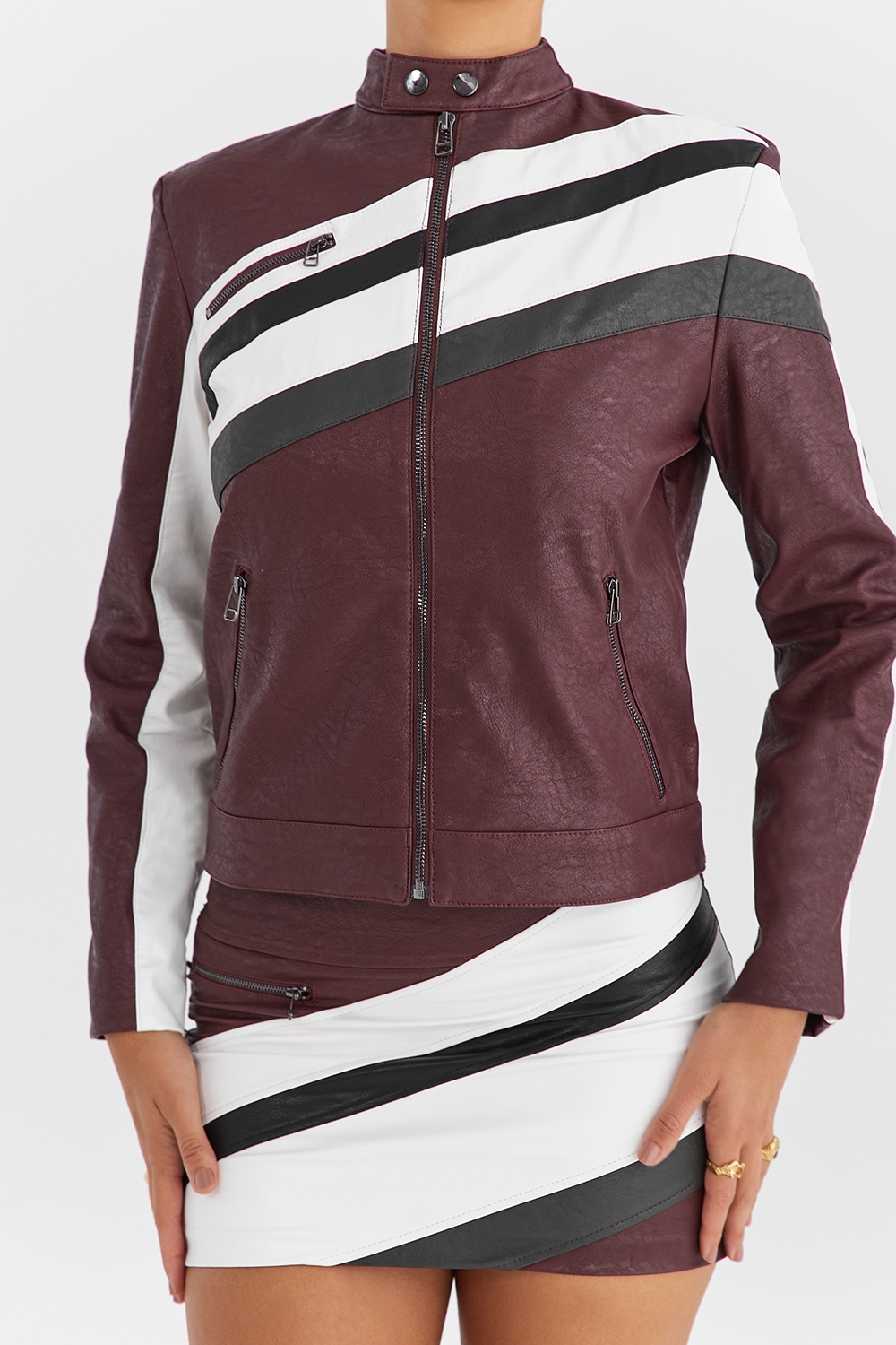 Mistress Rocks Hickory Vegan Leather Biker Jacket - SALE — image 3