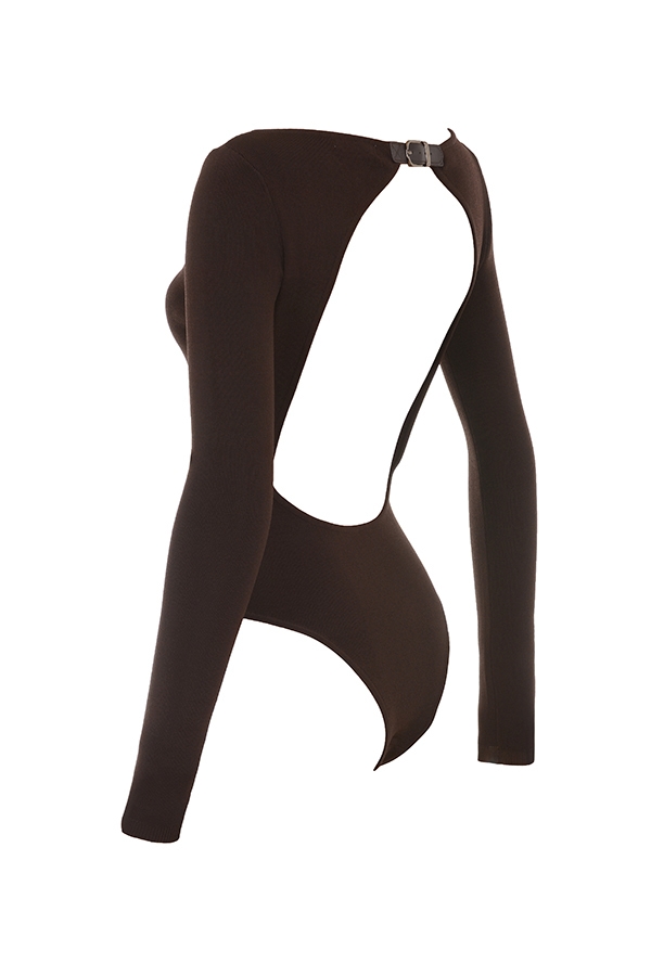 Inoe  Espresso Open Back Bodysuit — image 11