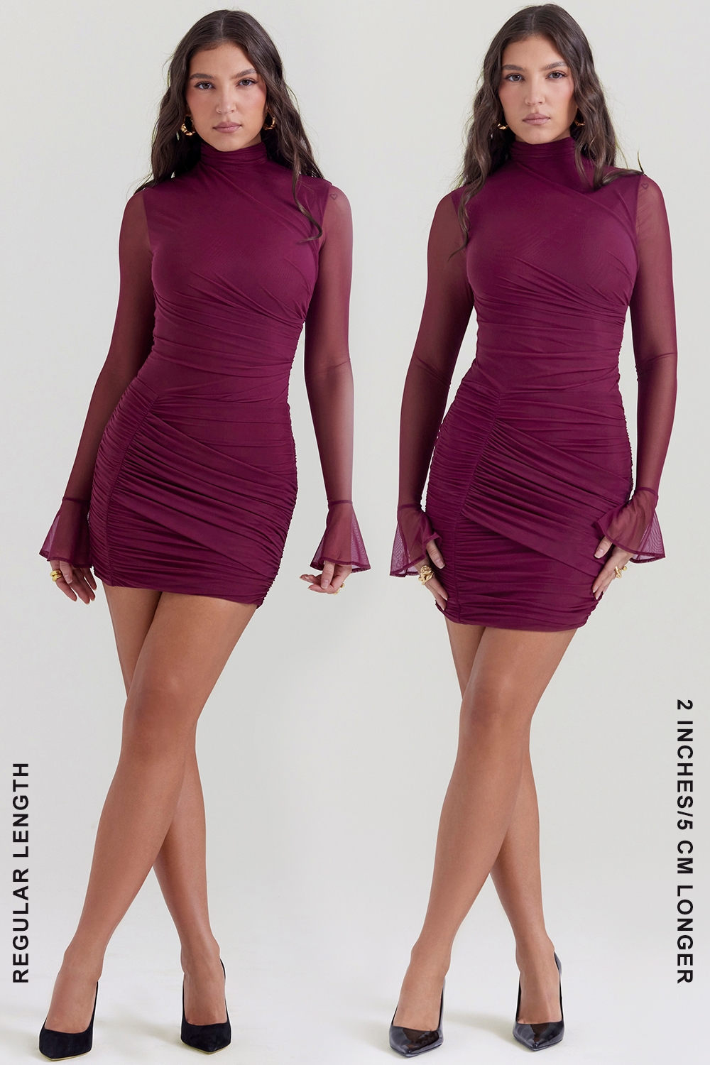 Lucasta  Mulberry Gathered Mini Dress — image 12