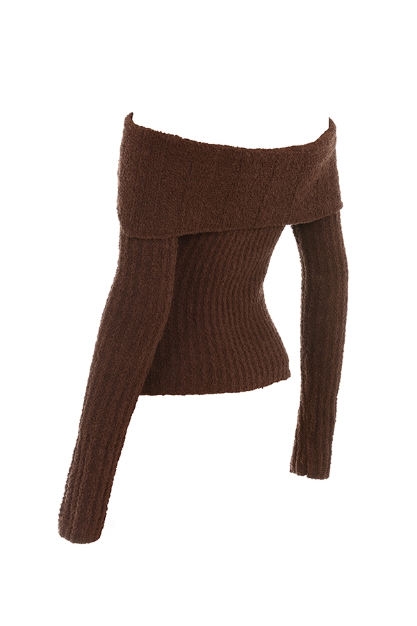 Saffron  Chocolate Soft Boucle Knit Top — image 12