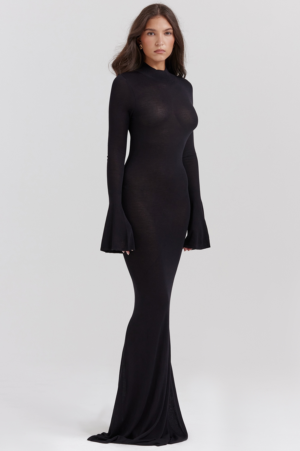 Sancha  Black Knit Maxi Dress — image 6