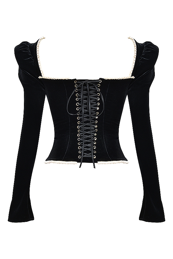 Noa  Black Velvet Corset — image 11