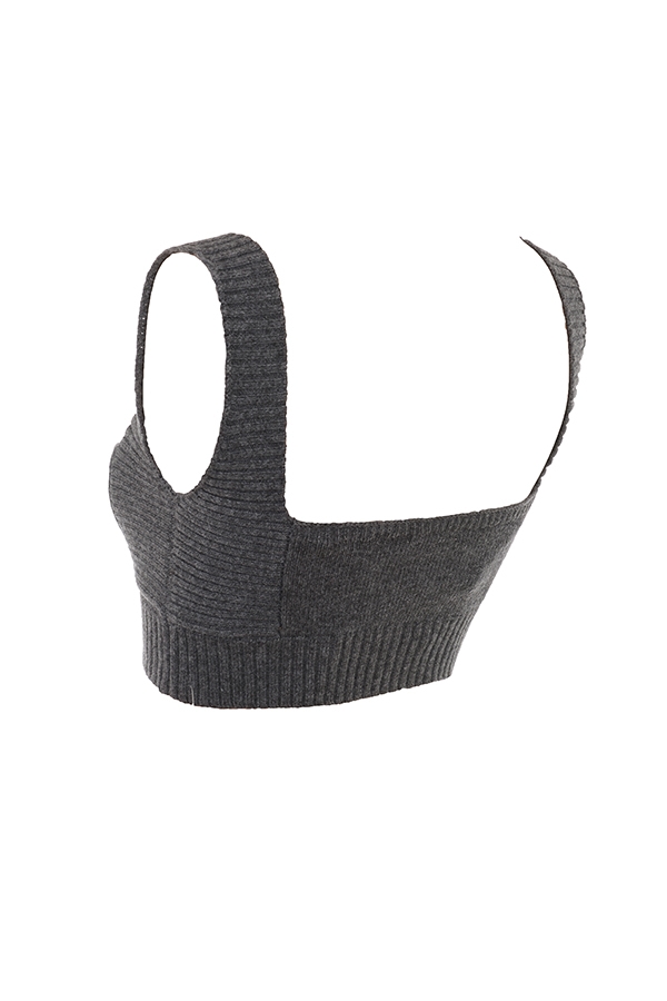 Sia  Charcoal Cashmere Blend Bralette — image 11