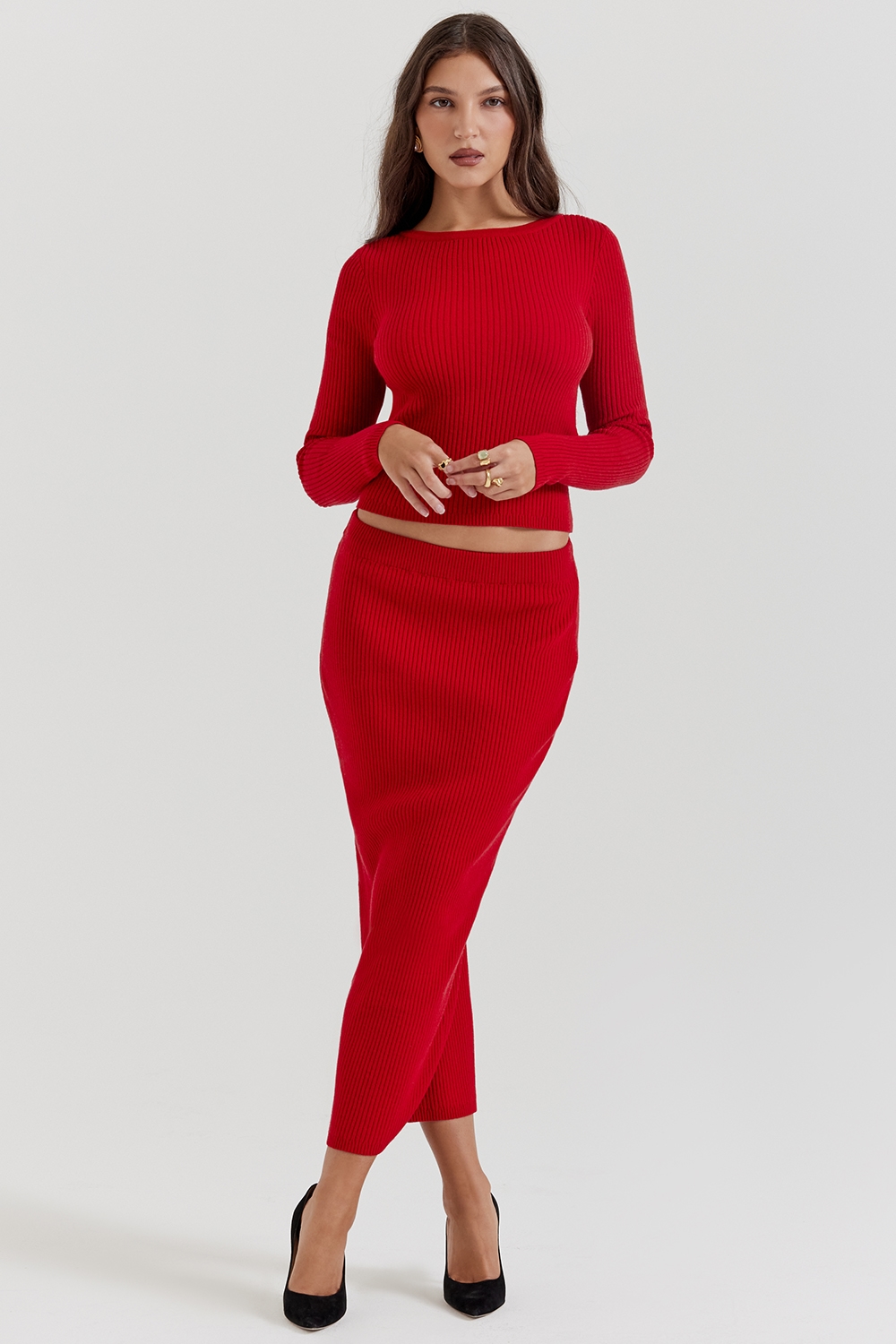 Sula  Scarlet Cashmere Blend Bow Sweater — image 3