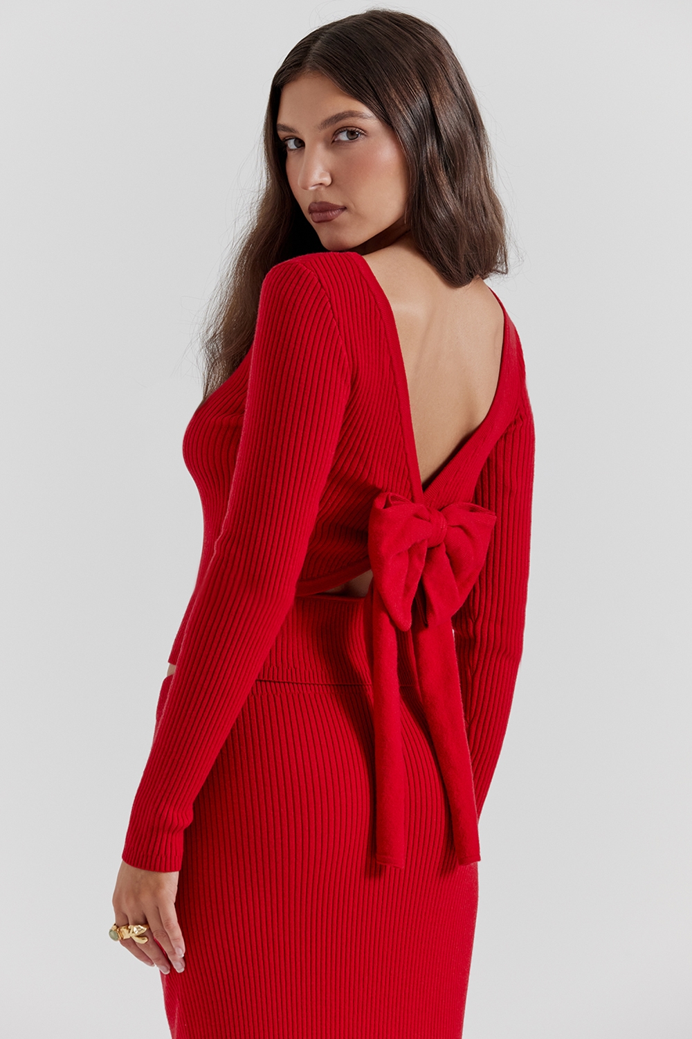 Sula  Scarlet Cashmere Blend Bow Sweater — image 7