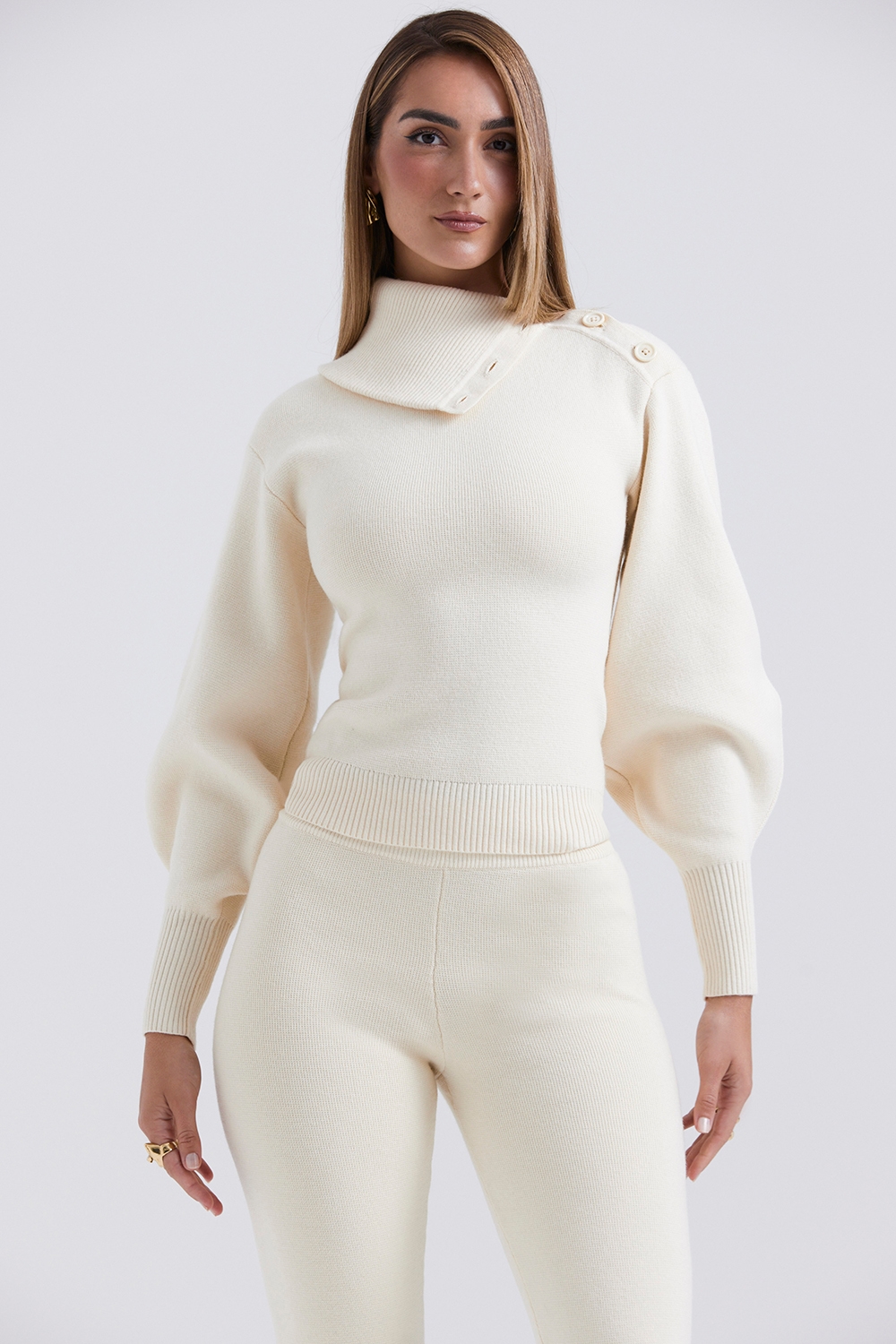Adelita  Cream Cashmere Blend Sweater — image 3