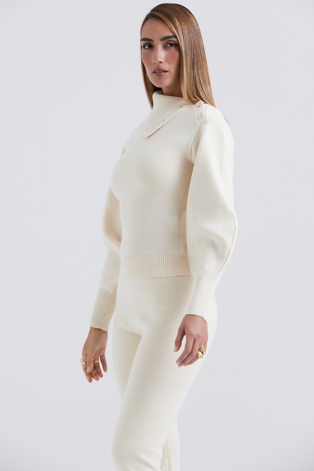 Adelita  Cream Cashmere Blend Sweater — image 7