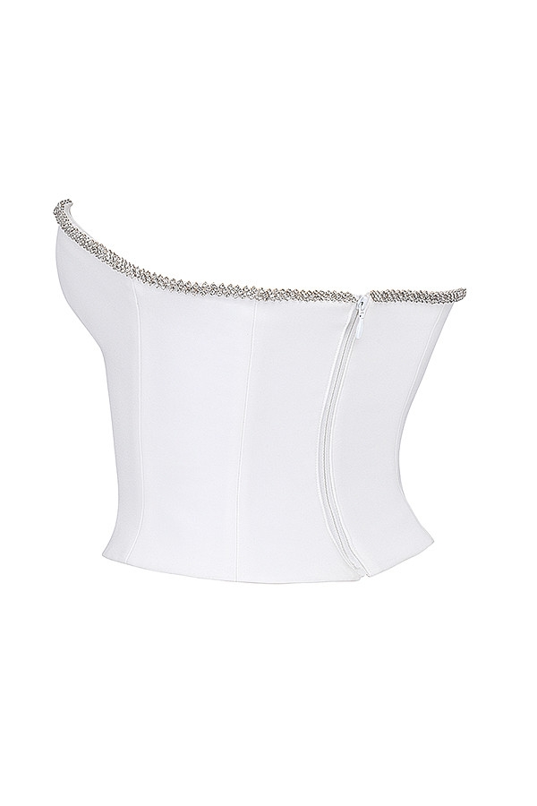 Mistress Rocks Ivory Crystal Trimmed Corset - SALE — image 10