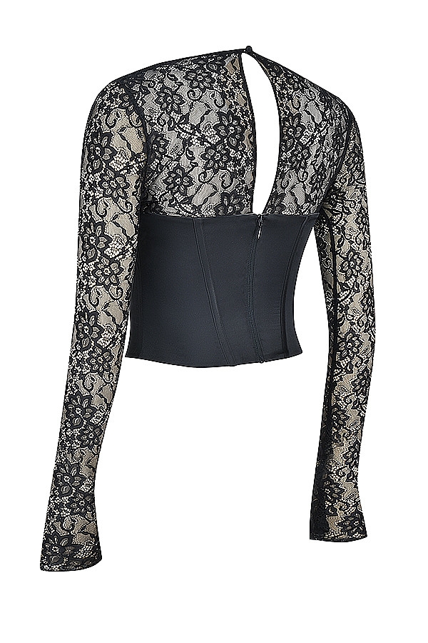 Mistress Rocks Black Satin & Lace Corset - SALE — image 13