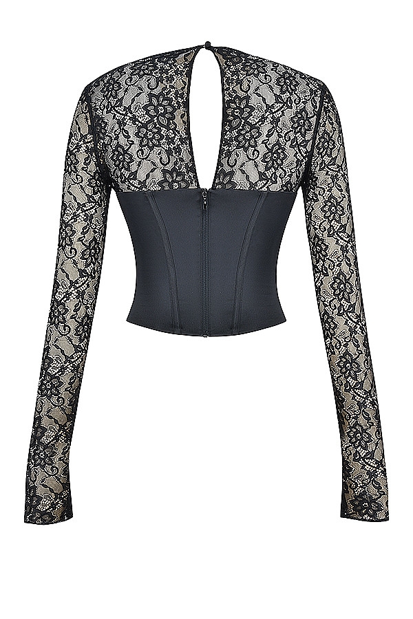 Mistress Rocks Black Satin & Lace Corset - SALE — image 14