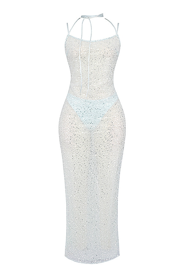 Mistress Rocks Ice Sequin Beaded Maxi Dress - SALE — image 12