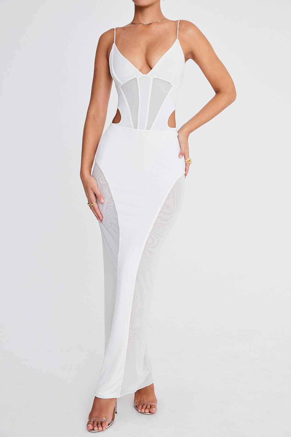 Mistress Rocks Ivory Panelled Maxi Skirt - SALE — image 5
