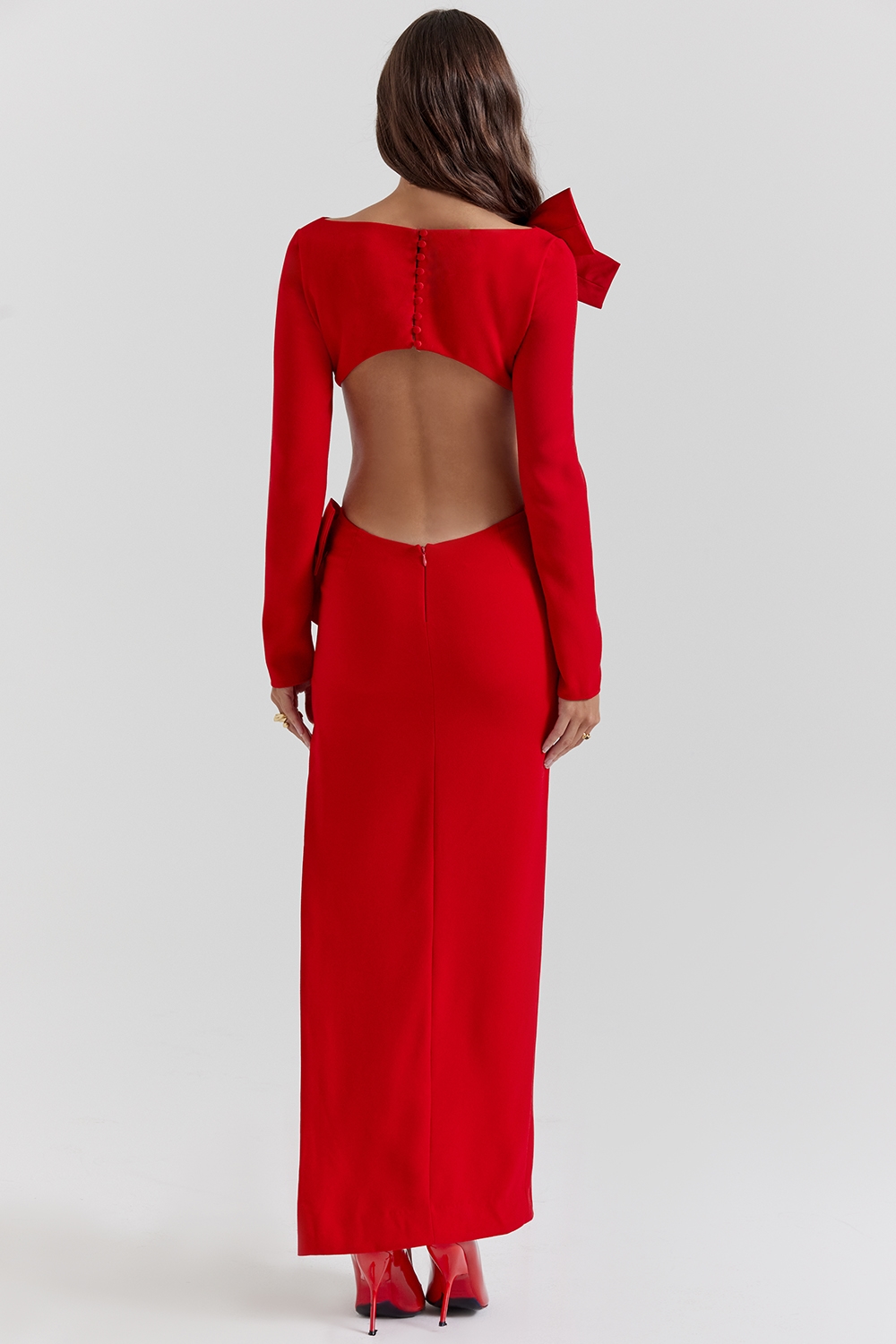 Lavele  Red Bow Maxi Dress — image 9