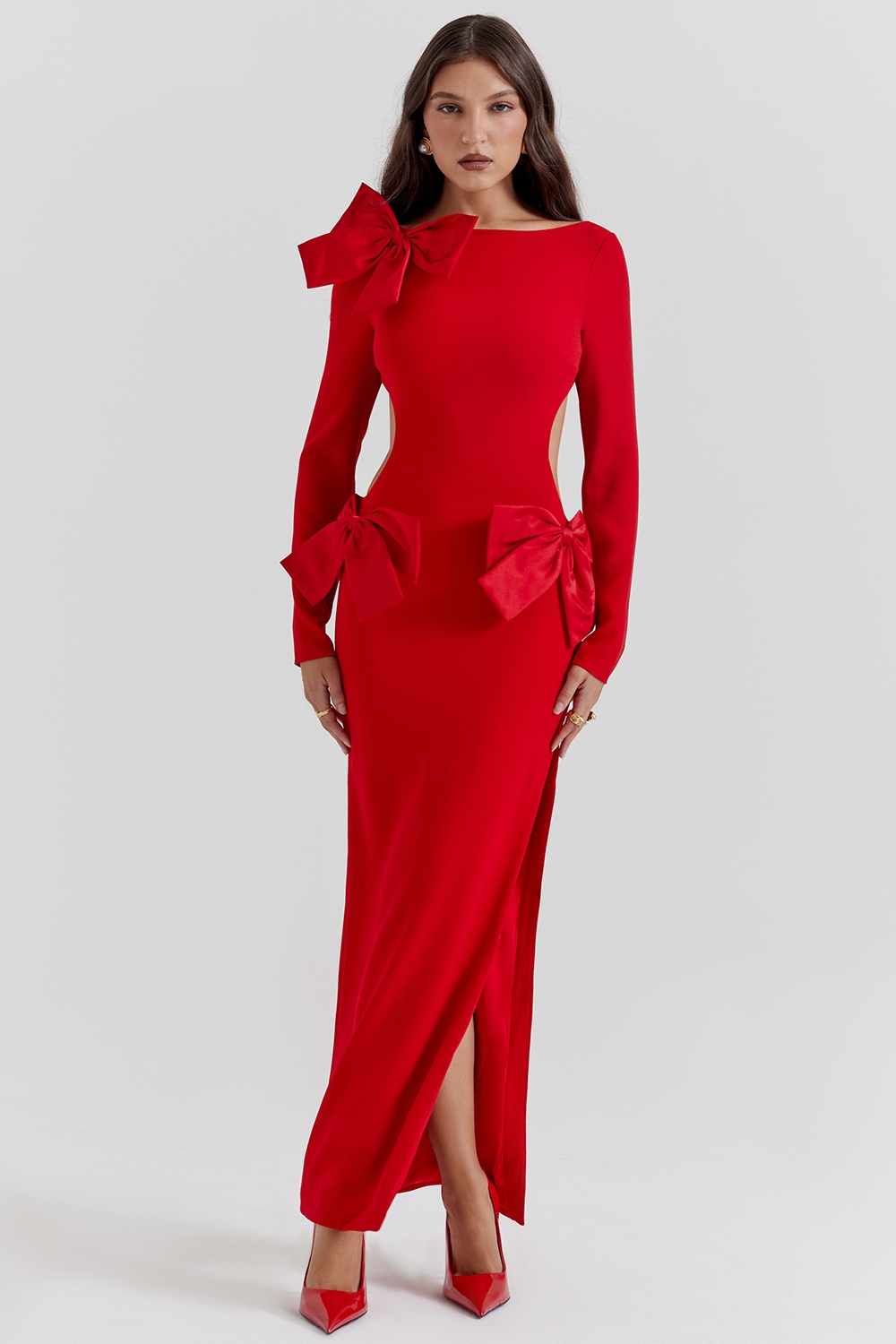 Lavele  Red Bow Maxi Dress — image 3