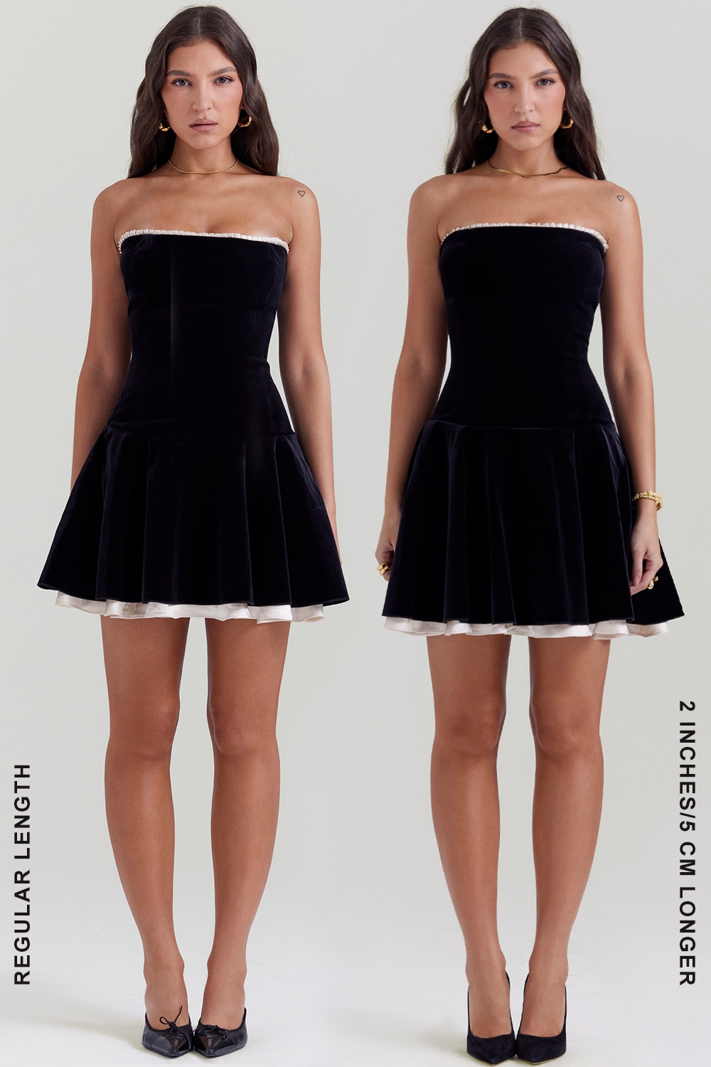 Marilla  Black Velvet Strapless Dress — image 13