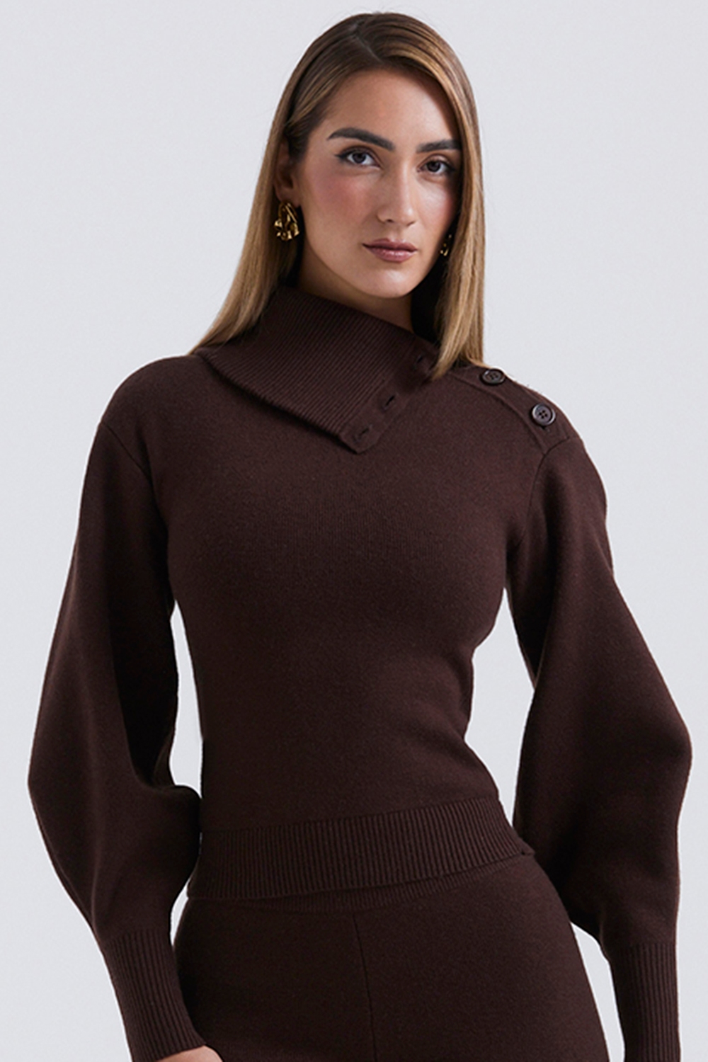 Adelita  Chocolate Cashmere Blend Sweater — image 3