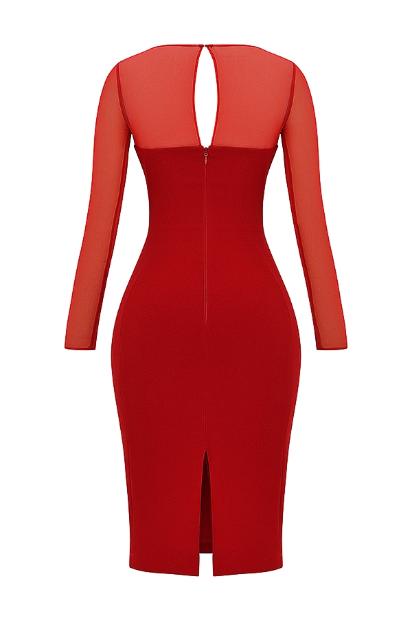 Darcy  Scarlet Plunge Midi Dress — image 15