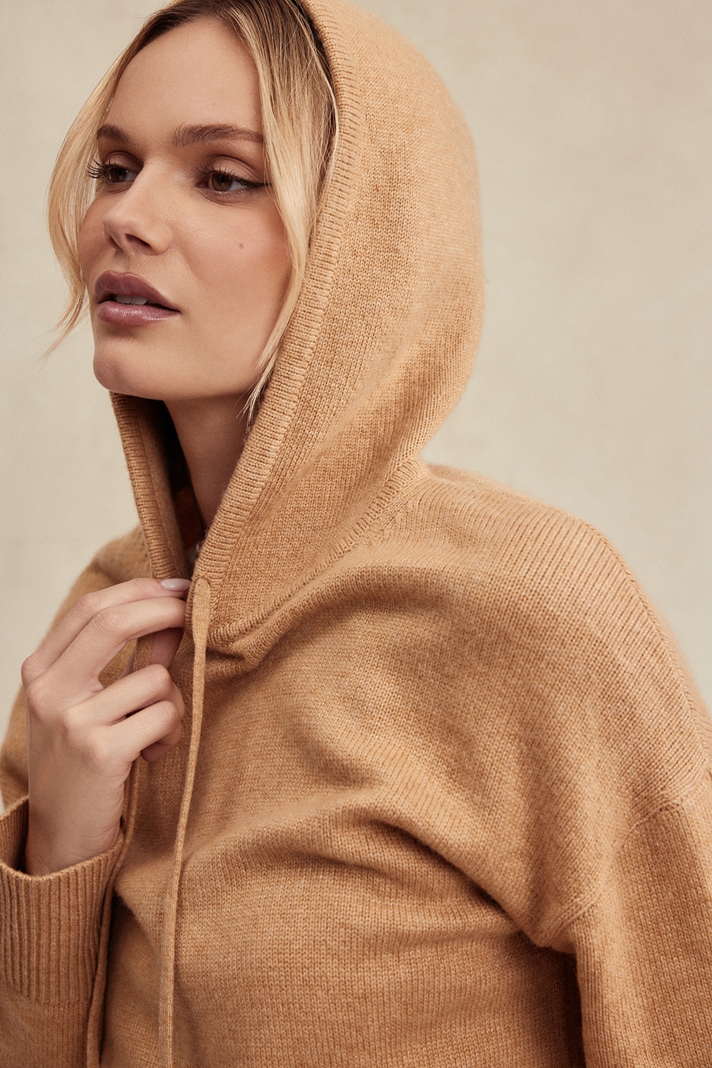 Jionni  Camel Cashmere Blend Hoodie — image 6