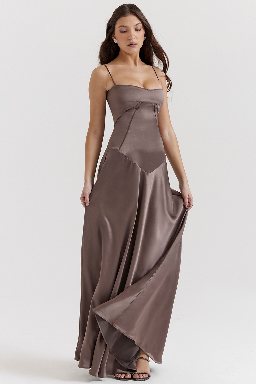 Anabella  Smoke Lace Up Maxi Dress — image 5