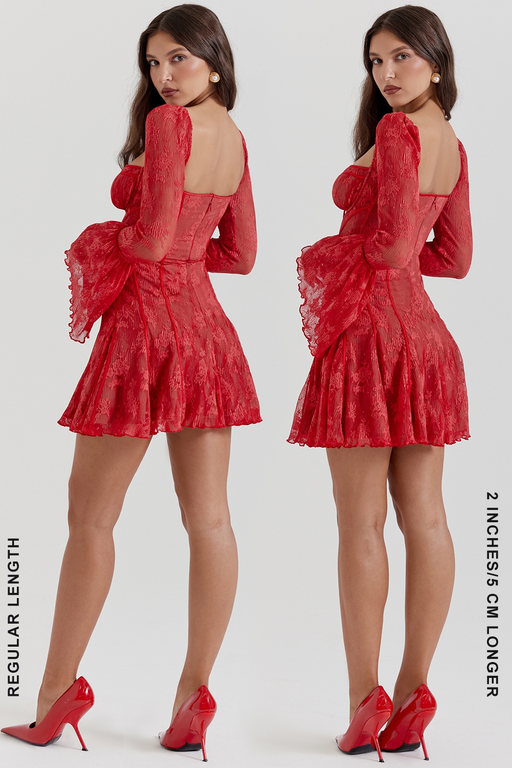Analissa  Scarlet Lace Corset Dress — image 14