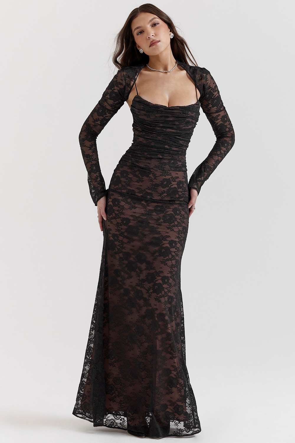 Artemis  Black Lace Maxi Dress — image 5