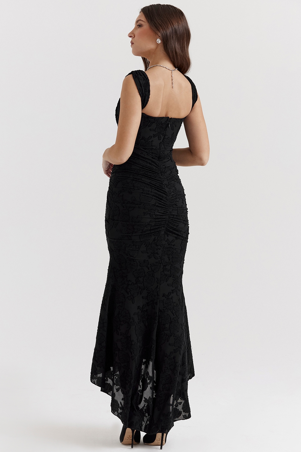 Cesca  Black Floral Maxi Dress — image 6