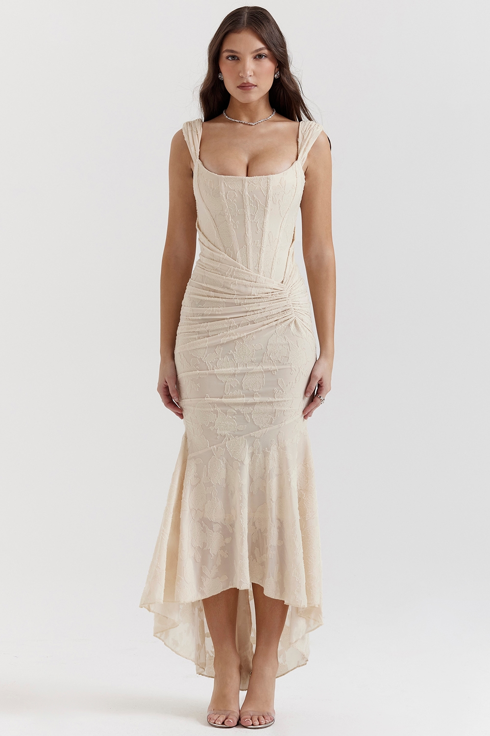 Cesca  Vintage Cream Floral Maxi Dress — image 3