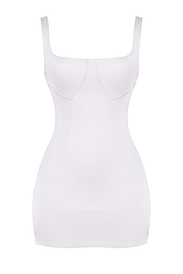 Mistress Rocks Silver Satin Mini Dress - SALE — image 11