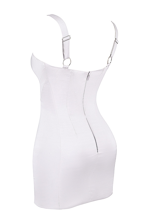 Mistress Rocks Silver Satin Mini Dress - SALE — image 12