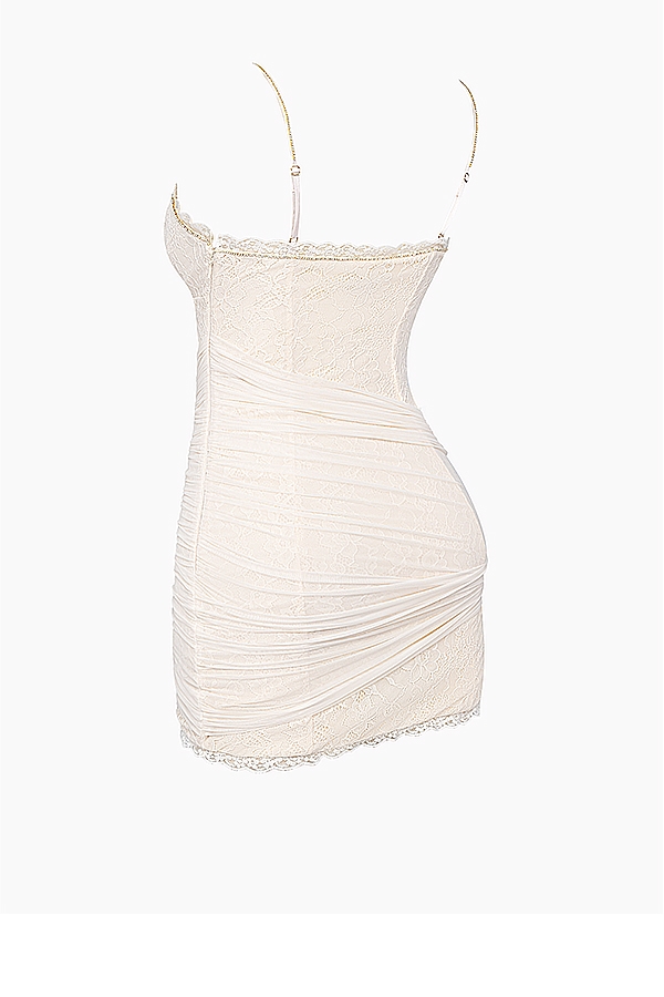 Mistress Rocks Cream Lace Mini Dress - SALE — image 11