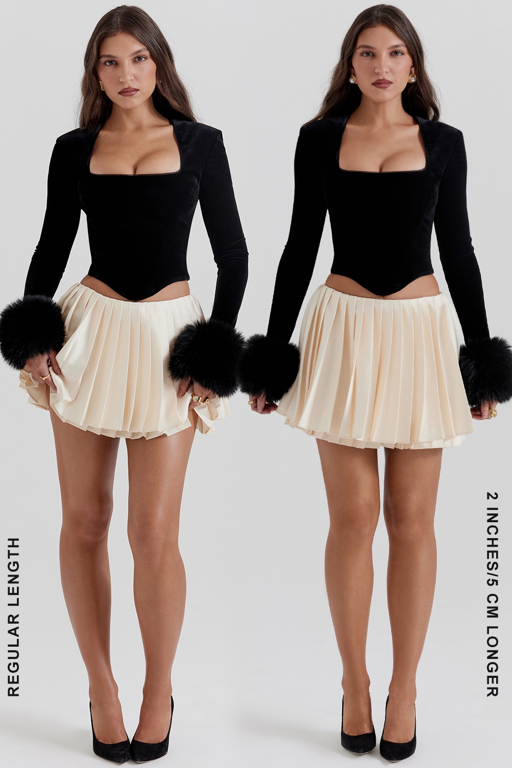 Emira  Ivory Pleated Mini Skirt — image 12