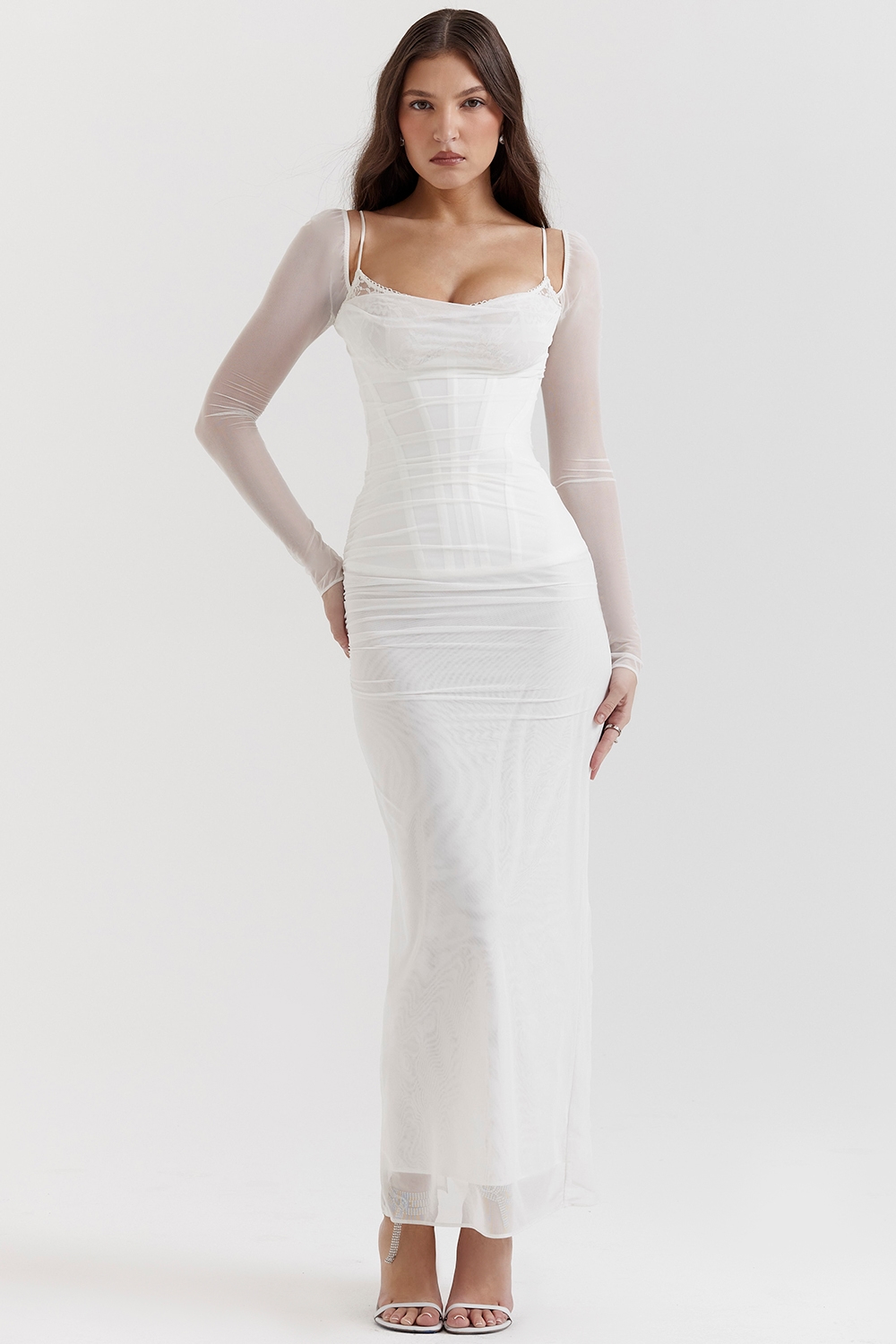 Katarina  White Maxi Dress — image 3
