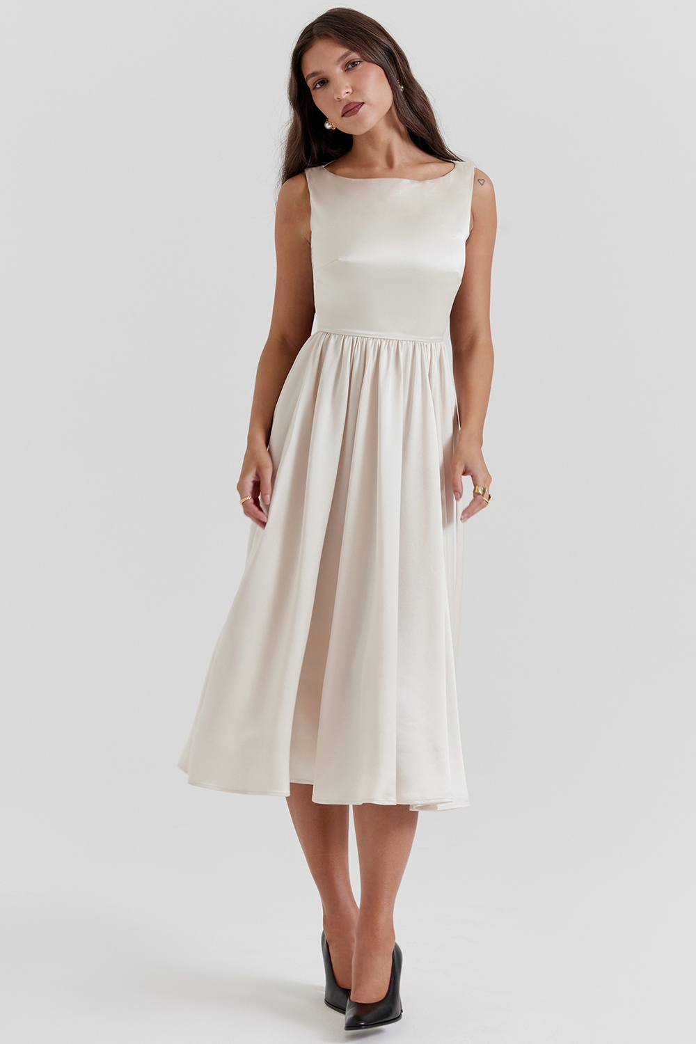 Shayla  Vintage Cream Midi Dress — image 5
