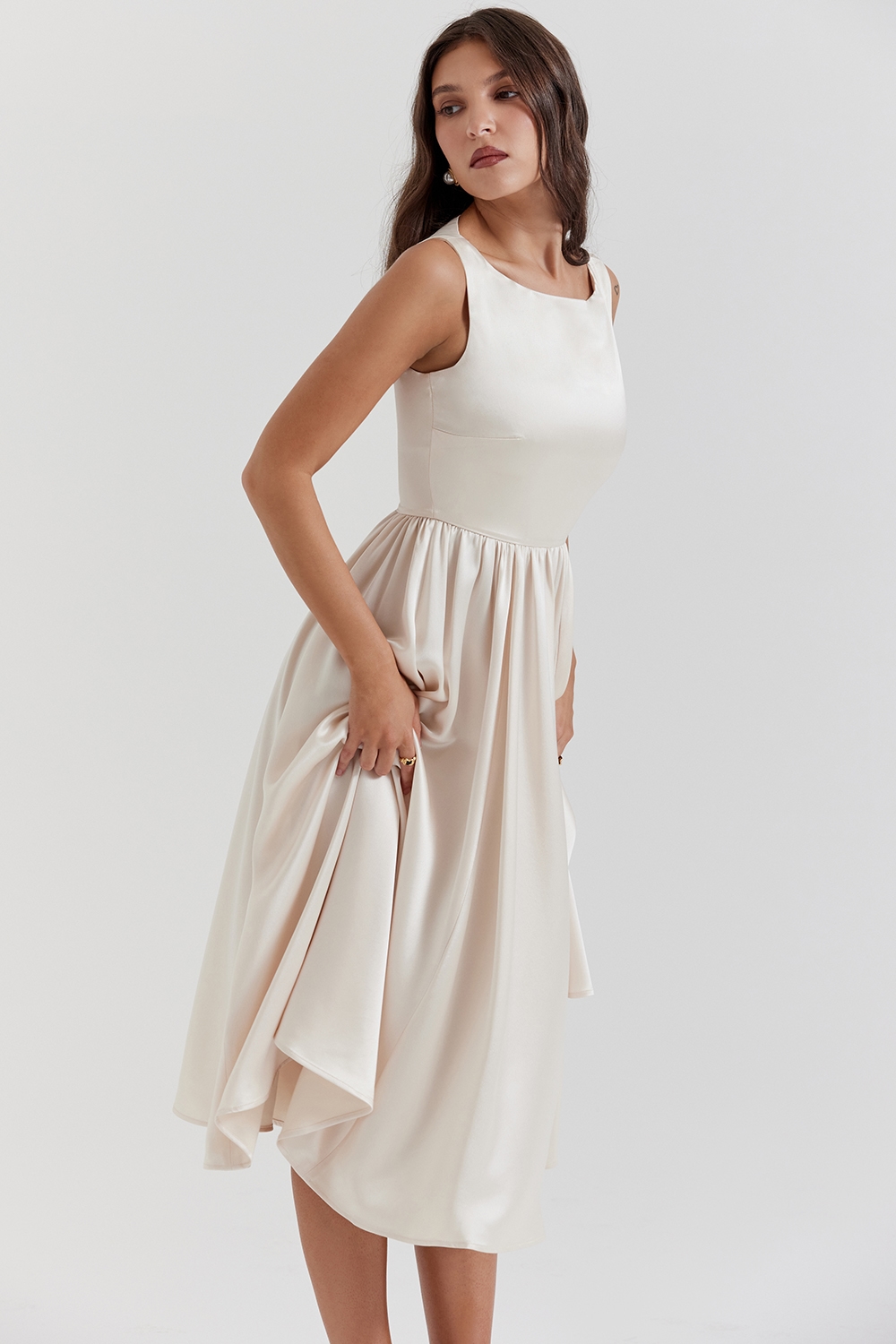 Shayla  Vintage Cream Midi Dress — image 8