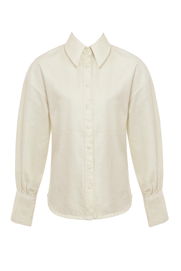 Zuri  Ivory Denim Shirt — image 14