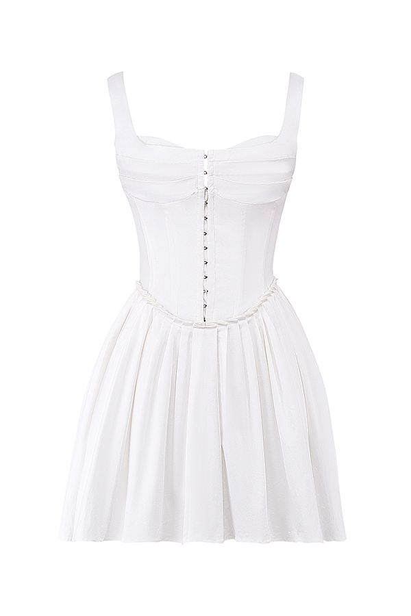 Cupid  White Pleated Mini Dress — image 15