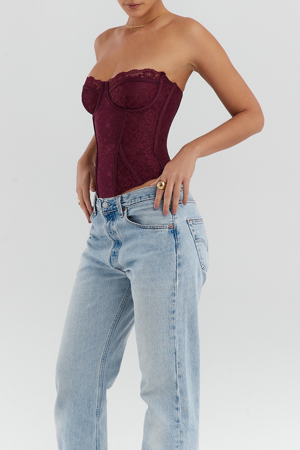 Mistress Rocks Black Cherry Lace Underwired Corset - SALE — image 8