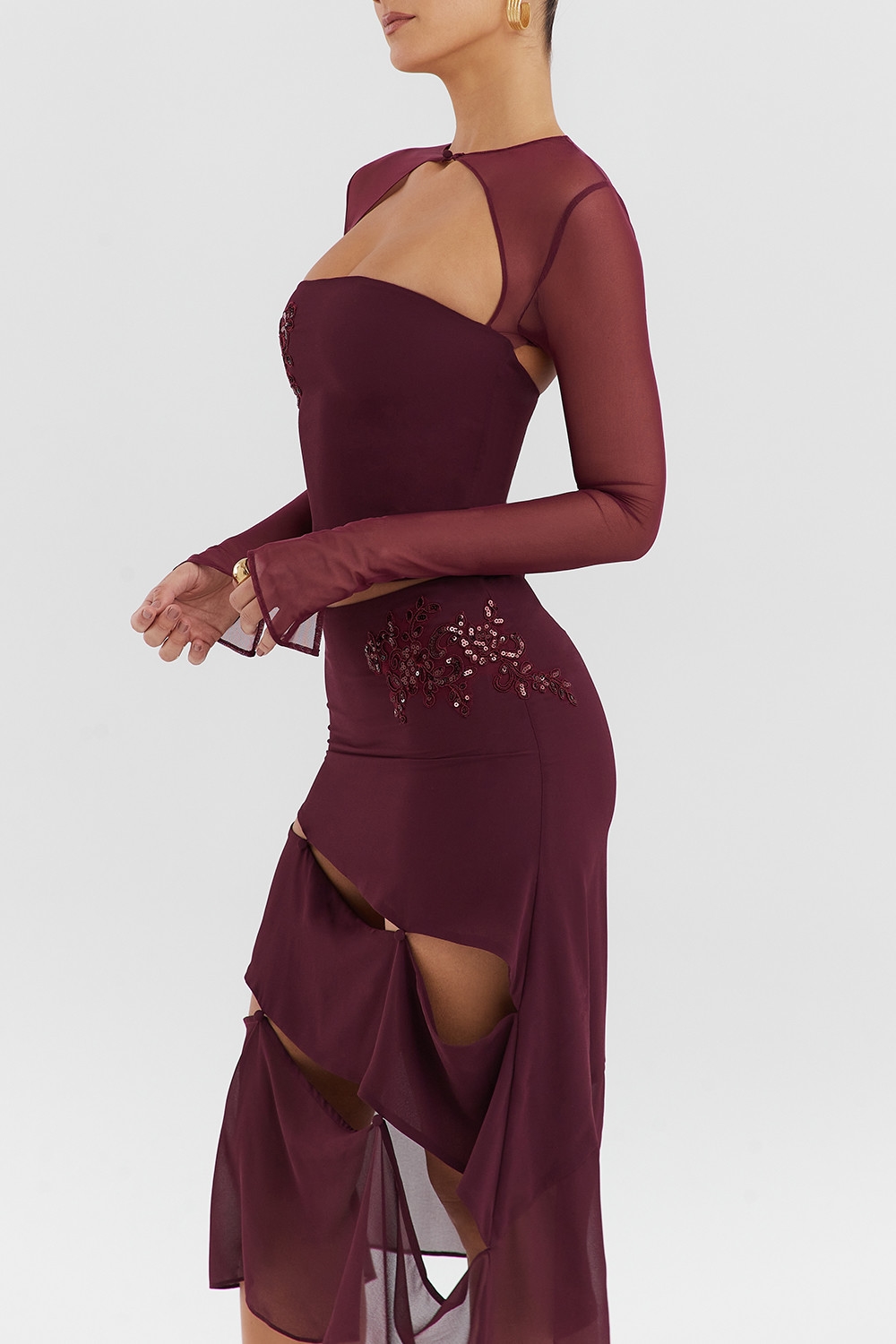Mistress Rocks Black Cherry Embellished Top - SALE — image 9