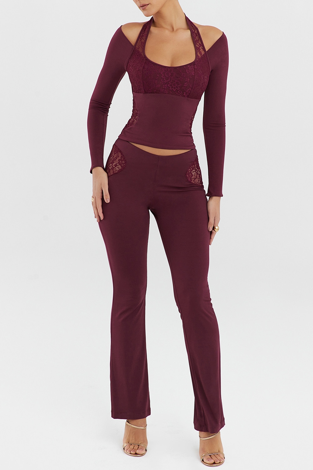 Mistress Rocks Black Cherry Halter Top - SALE — image 3