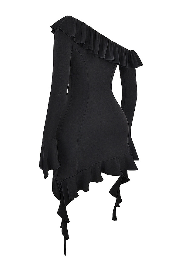 Mistress Rocks Black Ruffle Mini Dress - SALE — image 14