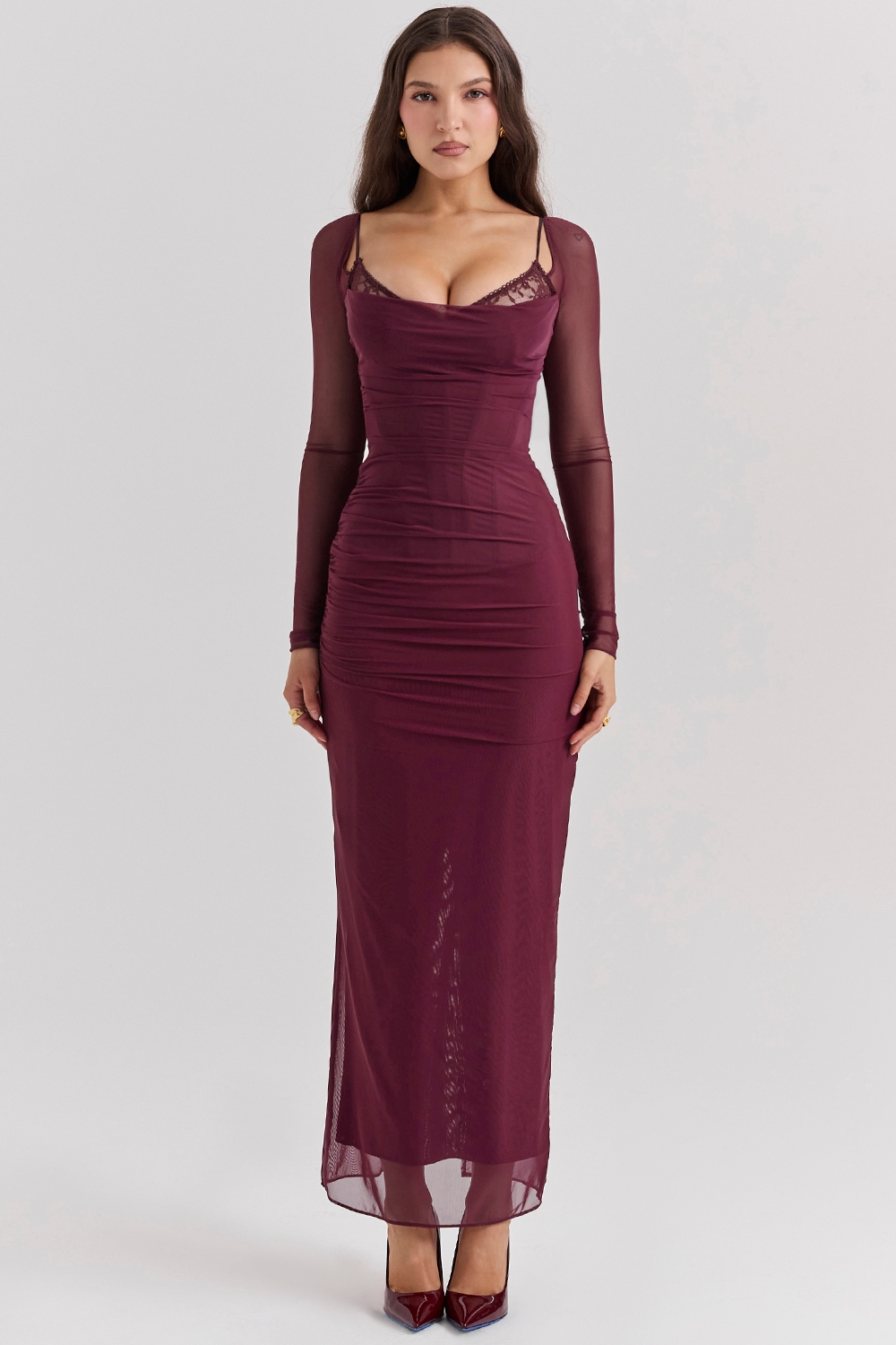 Katarina  Wine Maxi Dress — image 1